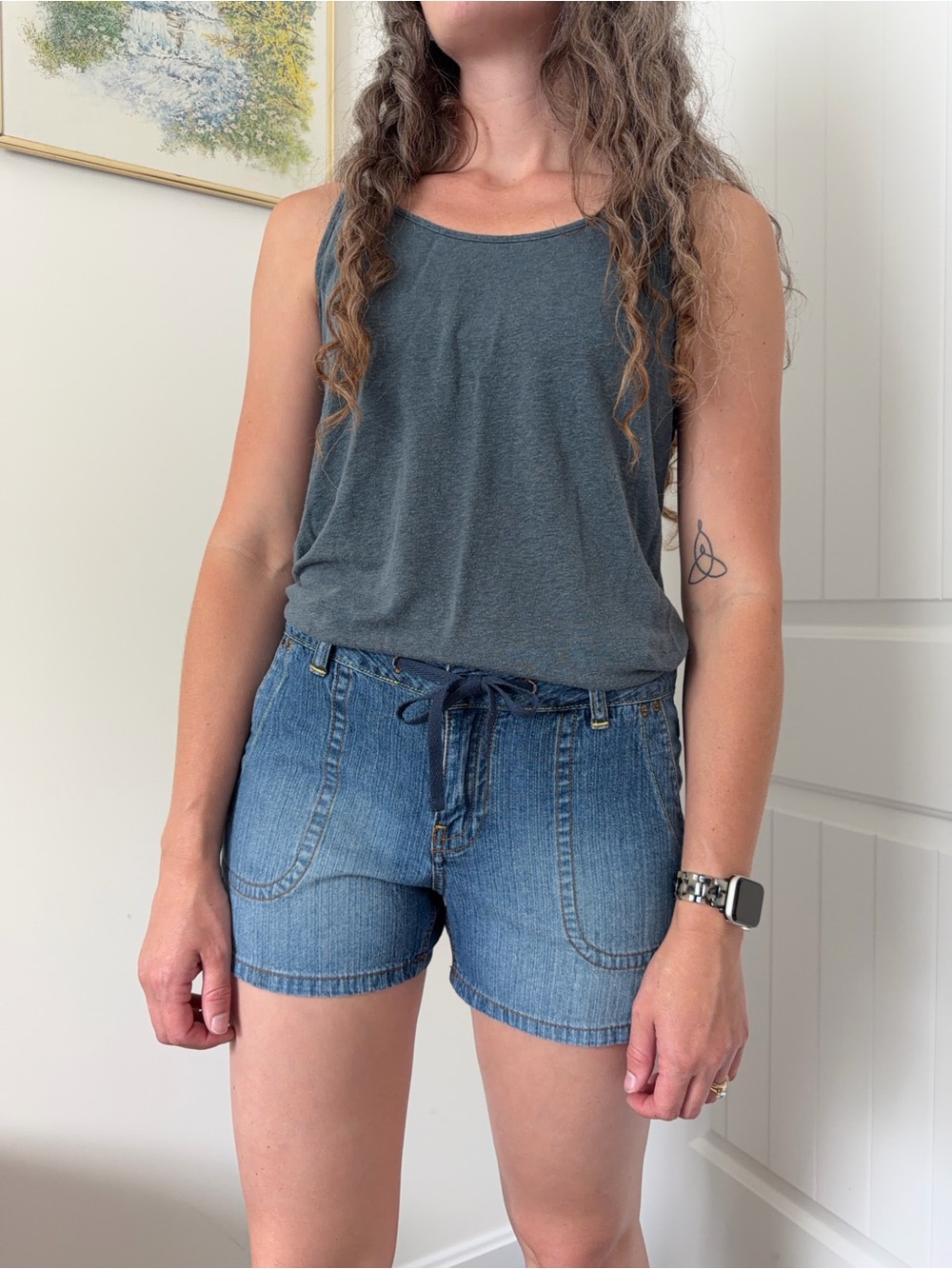 Union Bay Y2k Vintage Denim Tie-Waist Shorts